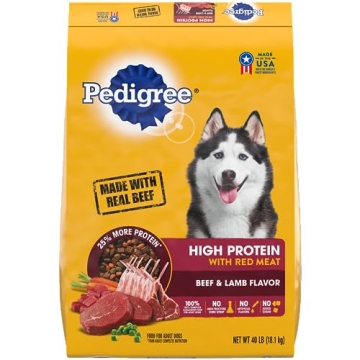 Pedigree High Protein Adult Dog Food - Beef & Lamb Flavor, 40 lb