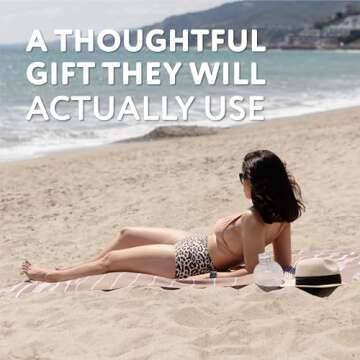 WETCAT Turkish Beach Towel Oversized (38"x71") 100% Turkish Cotton, Made in Turkey - Sand Free, Extr...