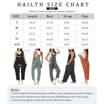 HAILTH Rompers for Women Casual Summer Jumpsuits Sleeveless Loose Spaghetti Strap Baggy Overalls Jumpers with Pockets Free People Jumpsuit Dupes 2023New