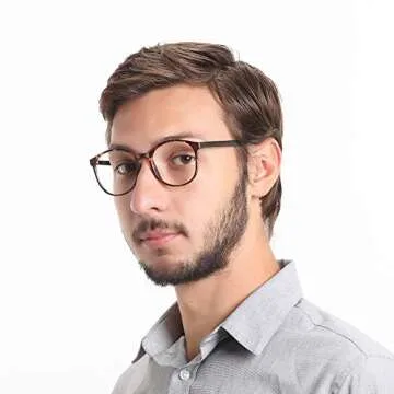 LifeArt Blue Light Blocking Glasses, Anti Eyestrain, Computer Reading Glasses, Gaming Glasses, TV Glasses for Women Men, Anti Glare (Tortoise, 2.00 Magnification)