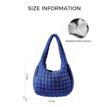 Stylish ASWACA Puffer Quilted Shoulder Bag for Women
