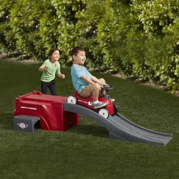 Radio Flyer Ride On Kids Toy, Indoor and Outdoor Sport Car with Ramp, 500, Red