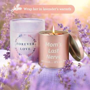 HOHOTIME Lavender Scented Candle - Thoughtful Mother's Day Gifts for Moms
