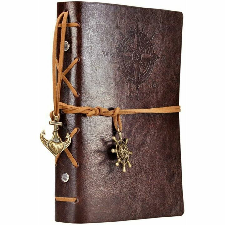 EvZ Vintage Leather Writing Journal Notebook - 7 Inch