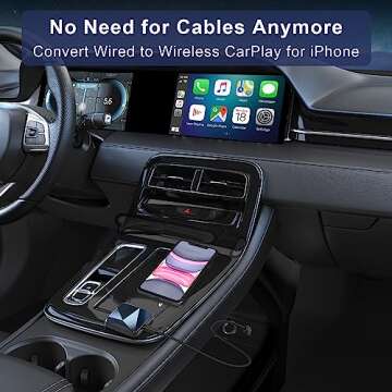 Wireless CarPlay Adapter Dongle for iPhone - Wireless Dongle for Factory Wired CarPlay Cars from 201...