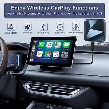 Wireless CarPlay Adapter Dongle for iPhone - Wireless Dongle for Factory Wired CarPlay Cars from 2017, Fit for USB C and A, Plug and Play, Auto Connection