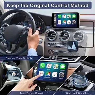 Wireless CarPlay Adapter Dongle for iPhone - Wireless Dongle for Factory Wired CarPlay Cars from 2017, Fit for USB C and A, Plug and Play, Auto Connection
