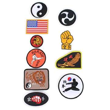 Karate Gi Uniform Patches Set of 10