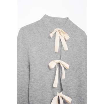 Stylish Pinclodly Women's Bow Tie Front Cardigan - Cozy & Trendy