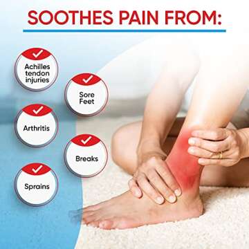 Ankle Cold Compression Wrap - Reusable Gel Pack and Ball Pump - Best Ice Wrap for Achilles Tendon, Foot Sprain.Sports Injuries. FSA or HSA Eligible, Scroll Down to Bundle for X-tra Gel Pack,