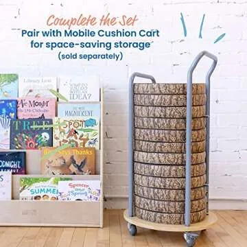 ECR4Kids SoftZone Tree Polyurethane Foam Floor Cushions, Flexible Seating, Chocolate, 6-Pack