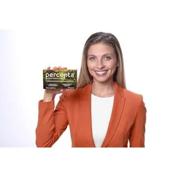 Percepta Plant-Based Memory Support - Natural Nootropic Brain Booster - Memory, Focus, Concentration - 30 Day Supply