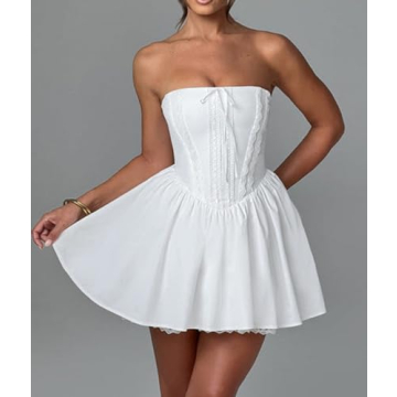 Women Summer Solid Tube Top Dress for All Occasions
