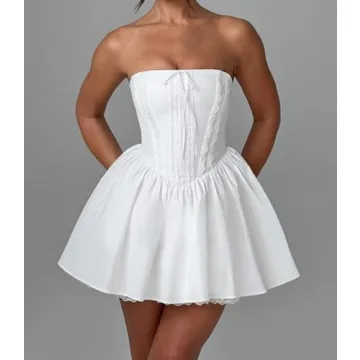 Women Summer Solid Tube Top Dress for All Occasions