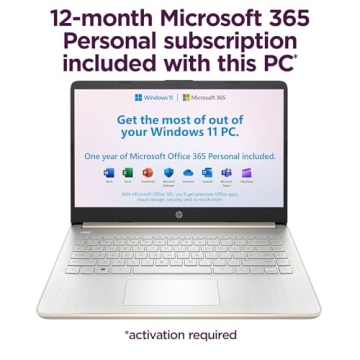 HP Touchscreen Laptop for Students with Office 365 - 14 inch