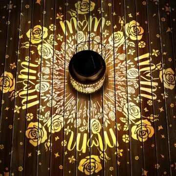 Mothers Day Gifts for Women Mom Grandma Solar Lantern Outdoor Waterproof Rose Flowers Garden Decor H...