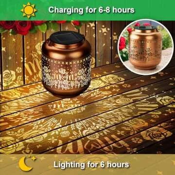 Mothers Day Solar Lantern Beautiful Outdoor Gift for Moms