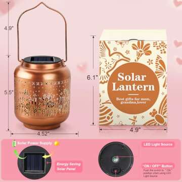 Mothers Day Solar Lantern Beautiful Outdoor Gift for Moms
