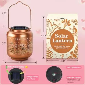 Mothers Day Solar Lantern Beautiful Outdoor Gift for Moms