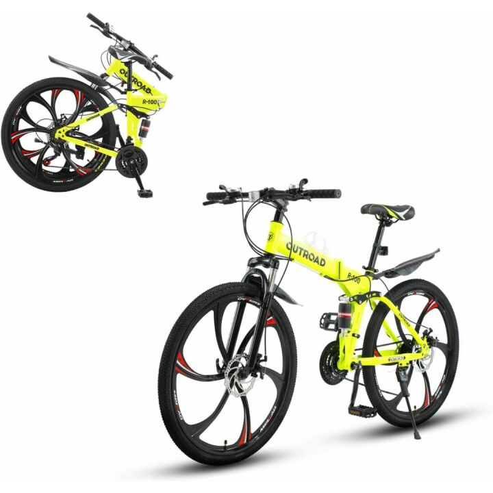 26" Folding Mountain Bike - 21 Speed, Durable and Sturdy