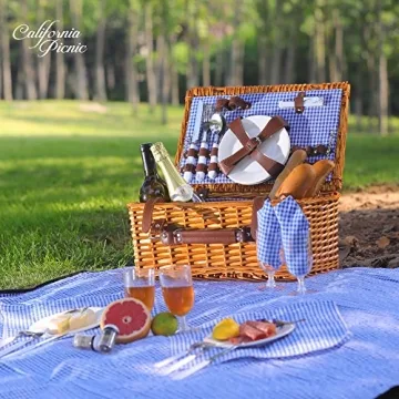 Complete Picnic Basket Set for 4 | Durable & Elegant Supplies