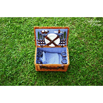 Complete Picnic Basket Set for 4 | Durable & Elegant Supplies