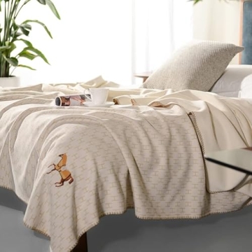 Premium Sheep Cashmere Horse Design Throw Blanket - Ultra Soft
