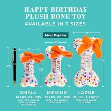 Haute Diggity Dog Happy Birthday Bone Plush Toy