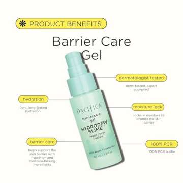 Pacifica Snail Mucin Face Moisturizer - Hydrodew Slime Serum- Skin Barrier Repair Cream - Toxin Defense, Hydrating Lotion for Sensitive Skin, Reduces Redness Vegan & Cruelty Free Dermatologist Tested