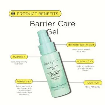 Pacifica Snail Mucin Face Moisturizer - Hydrodew Slime Serum- Skin Barrier Repair Cream - Toxin Defense, Hydrating Lotion for Sensitive Skin, Reduces Redness Vegan & Cruelty Free Dermatologist Tested