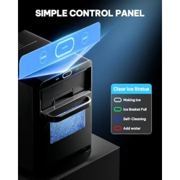 Silonn Nugget Ice Maker for Home - 44lbs Daily Ice Production