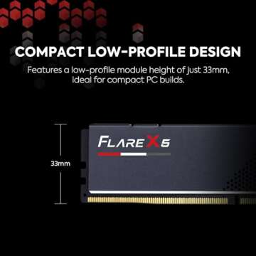 G.SKILL Flare X5 Series (AMD Expo) DDR5 RAM 32GB (2x16GB) 6000MT/s CL36-36-36-96 1.35V Desktop Computer Memory UDIMM - Matte Black (F5-6000J3636F16GX2-FX5)