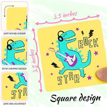 BakingWorld 120 Pcs Lunch Box Jokes & Notes for Kids, Cute Positive Affirmation Cards Inspirational Motivational Cards Kindergarten School Lunch Accessories for Kids(3.5 * 3.5inch)