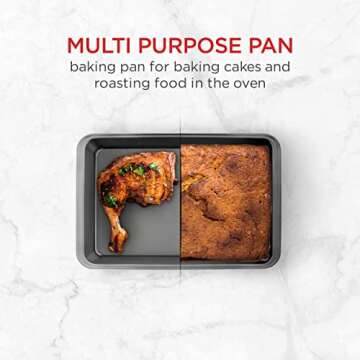 Elbee Home Professional Brownie Baking Pan - 13 Inch Non-Stick