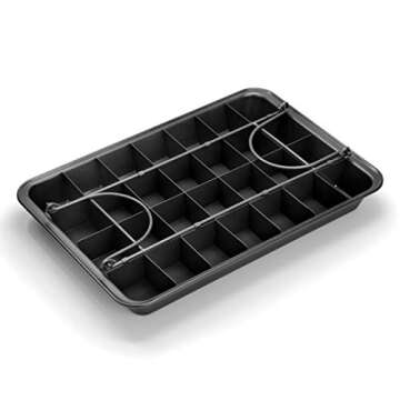Elbee Home Professional Brownie Baking Pan - 13 Inch Non-Stick