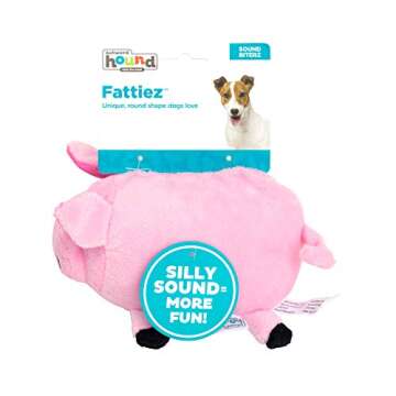 Outward Hound Fattiez Pig Plush Squeaky Dog Toy - Perfect for Small Breeds