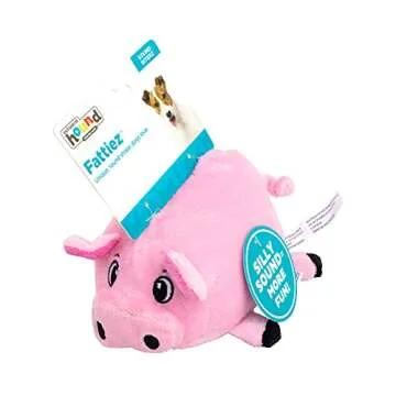 Outward Hound Fattiez Pig Plush Squeaky Dog Toy for Pets