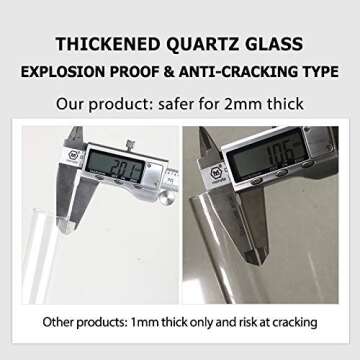 Orlushy 150W Adjustable Aquarium Heater for Fish Tanks