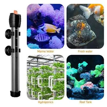Orlushy 150W Adjustable Aquarium Heater for Fish Tanks