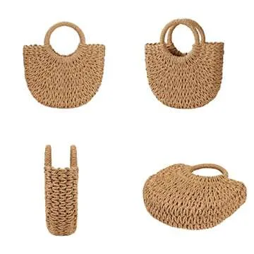 Youjaree Handwoven Straw Crossbody Handbag for Summer