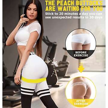 Resistance Bands for Working Out and Core Sliders | Home Gym Equipment Workout Fitness Equipment Elastic Exercise Bands Mini for Glute Leg