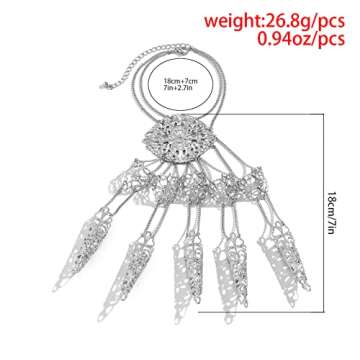 Lirgoriy Finger Nail Bracelet for Dance & Cosplay