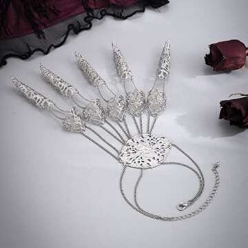 Lirgoriy Finger Nail Bracelet for Dance & Cosplay