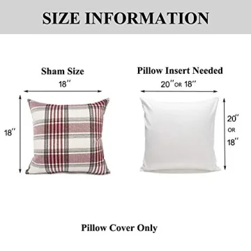 Christmas Buffalo Tartan Pillow Covers Set of 2 Red Stripe