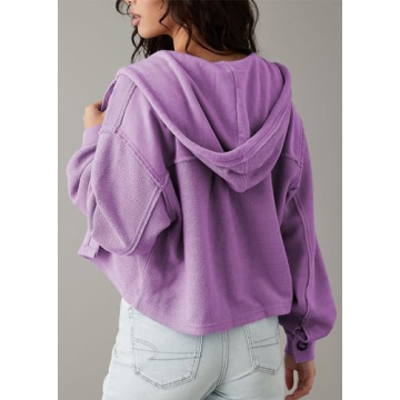 MISSACTIVER Cropped Hooded Shacket for Women - Stylish Fall Wear