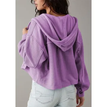 MISSACTIVER Cropped Hooded Shacket for Women - Stylish Fall Wear