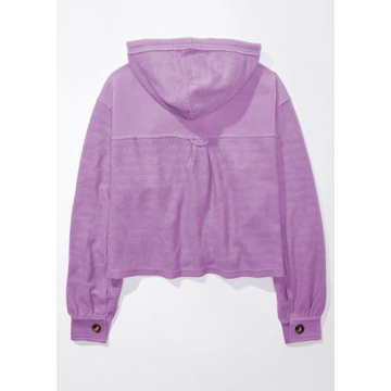 MISSACTIVER Cropped Hooded Shacket for Women - Stylish Fall Wear