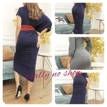 GRANKEE Women's Breathable Seamless Thong Panties No Show Underwear 6 Pack(Black/Caramel/Purple/Olive Green/Lavender/Light Grey 6 Pack M)