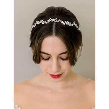 SWEETV Rhinestones Bridal Headband - Elegant Hairpiece for Weddings