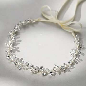 SWEETV Rhinestones Bridal Headband with Crystal Accents